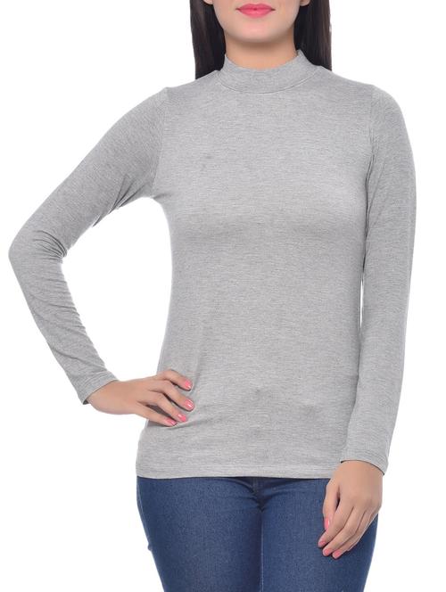 women's plain turtle neck t-shirt - 9612248 - Very Small Image - 1