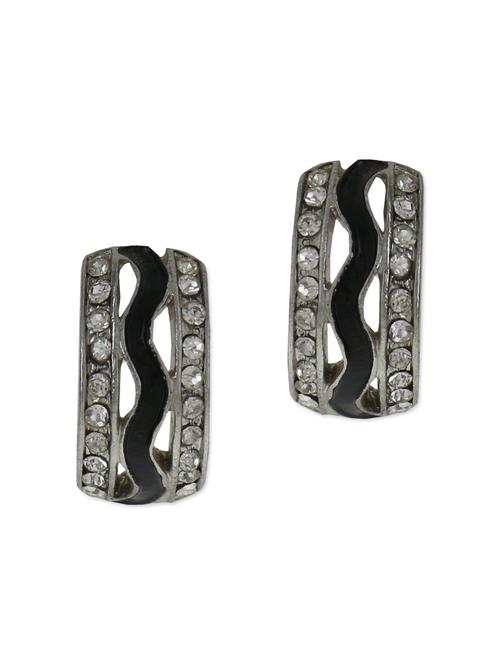 silver and black small half hoop - 9613232 - Very Small Image - 1