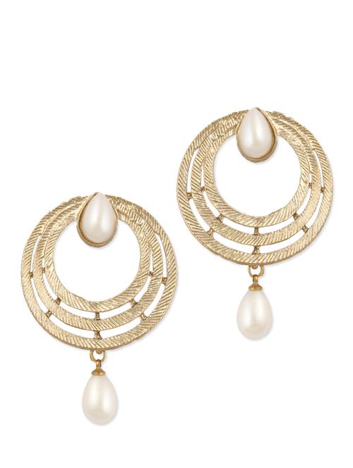 metal alloy stone studded earring - 961415 - Very Small Image - 1