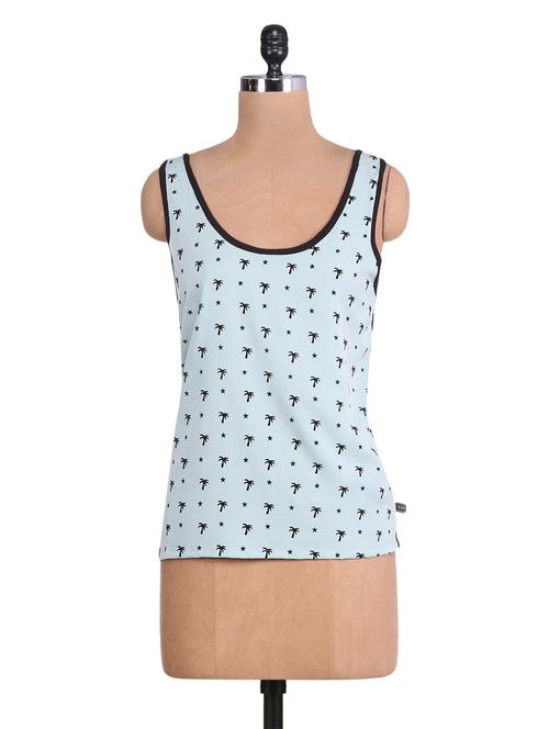 cream tree printed camisole top - 9622178 - Very Small Image - 1