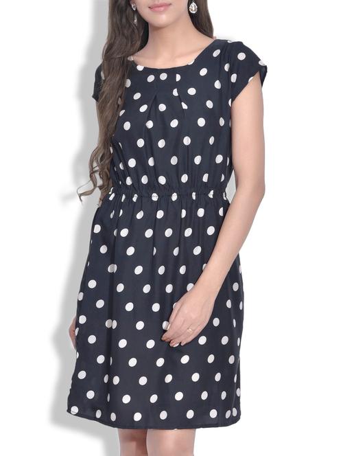 black  printed dress - 9625470 - Very Small Image - 1