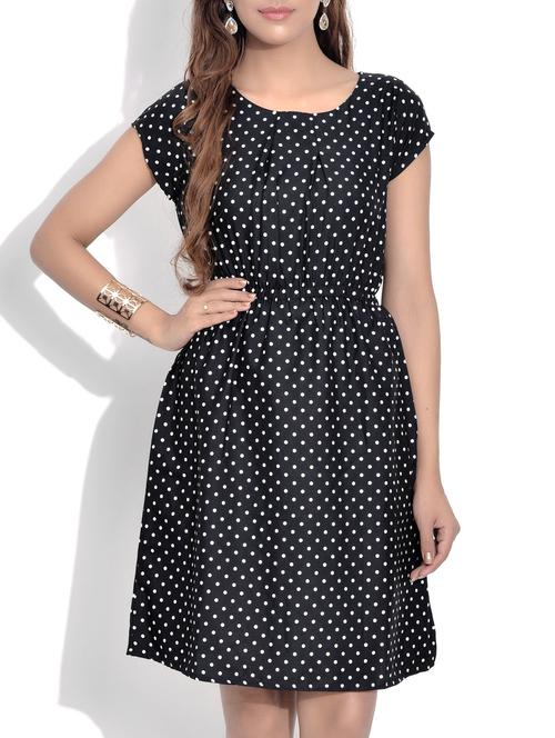 black  polka dotted dress - 9625524 - Very Small Image - 1
