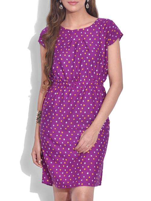 red  printed dress - 9625611 - Very Small Image - 1