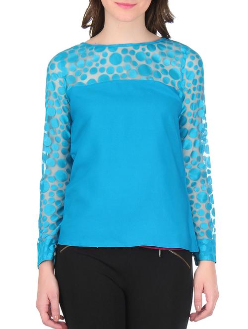 blue polyester top - 9625660 - Very Small Image - 1