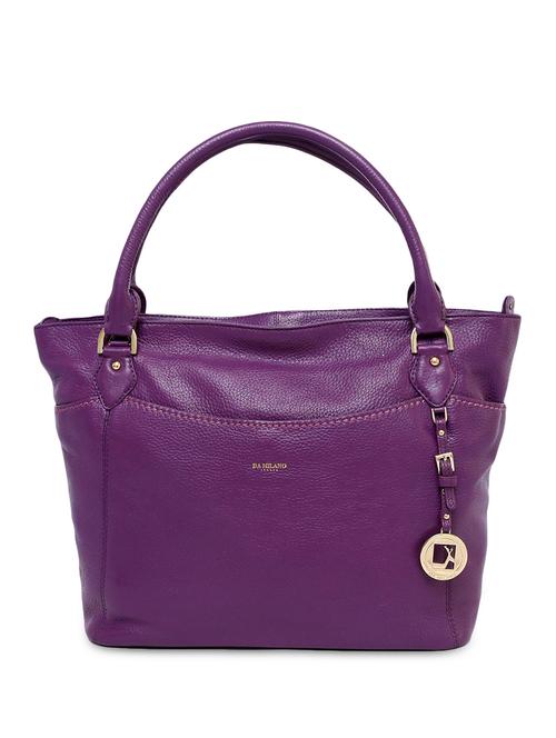 purple leather trapeze handbag - 9630511 - Very Small Image - 1