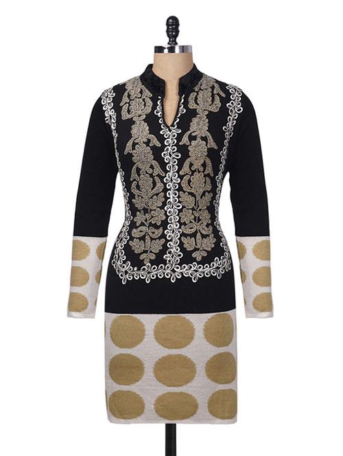black acrylic printed kurta - 9631888 - Very Small Image - 1