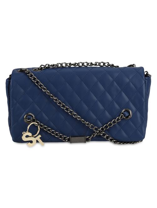 blue faux leather sling bag - 9633048 - Very Small Image - 1