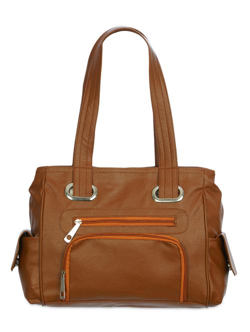 brown leatherette handbag - 9633743 - Very Small Image - 1
