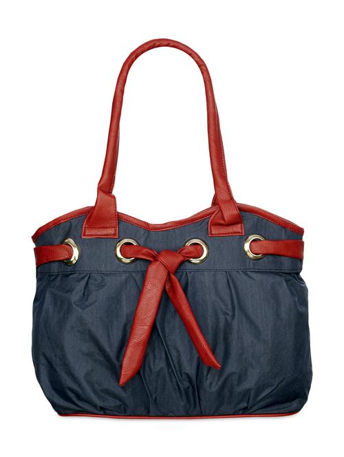 blue leatherette handbag - 9633746 - Very Small Image - 1