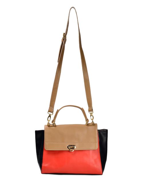 red and black color block sling bag - 963384 - Very Small Image - 1
