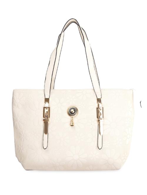 white leatherette embellished shoulder handbag - 9634156 - Very Small Image - 1