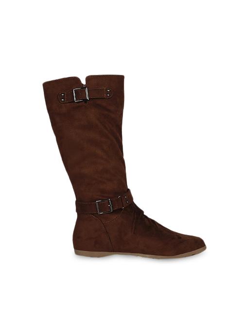 brown seude buckled boots - 9641212 - Very Small Image - 1