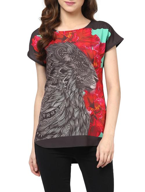 the vanca multicolored abstract digital print high-low top - 9643129 - Very Small Image - 1