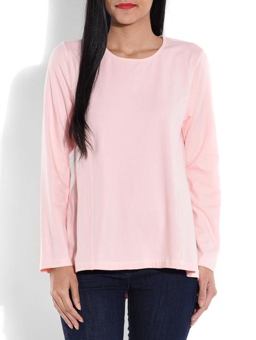 solid light pink cotton top - 9644132 - Very Small Image - 1