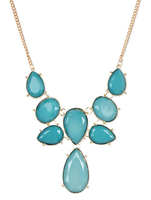 Blue drop shaped stones neckpiece - 964458 - Very Small Image - 1