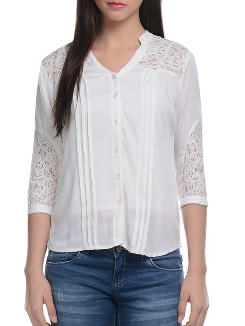 white viscose regular top - 9645527 - Very Small Image - 1