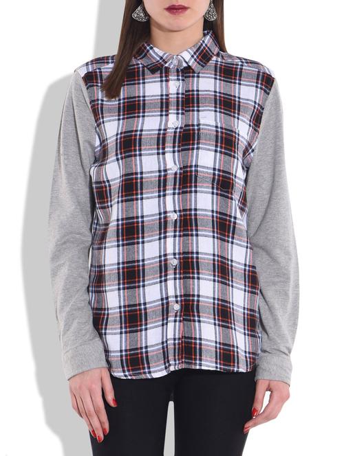 multicolored checkered cotton shirt - 9645690 - Very Small Image - 1