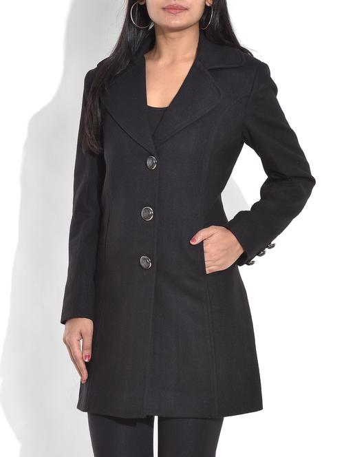 solid black woollen blazer - 9649305 - Very Small Image - 1