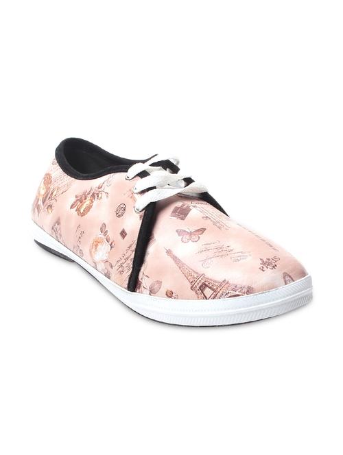 Brown and white printed canvas sneakers - 9656203 - Very Small Image - 1