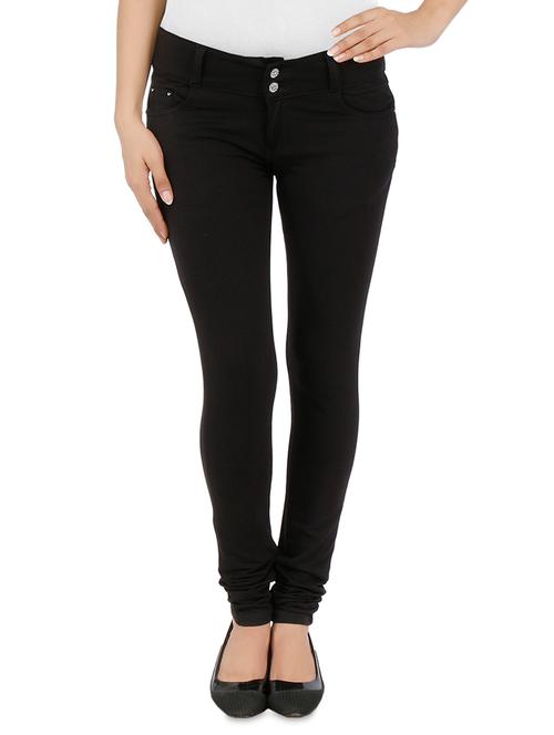 solid black cotton jeans - 9660530 - Very Small Image - 1