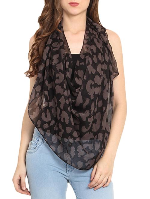 black printed scarf - 9667354 - Very Small Image - 1