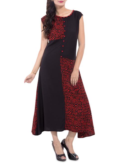 color block button detail maxi dress - 9668578 - Very Small Image - 1