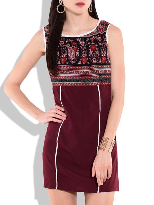 multicolored printed sleeveless short dress - 9676933 - Very Small Image - 1