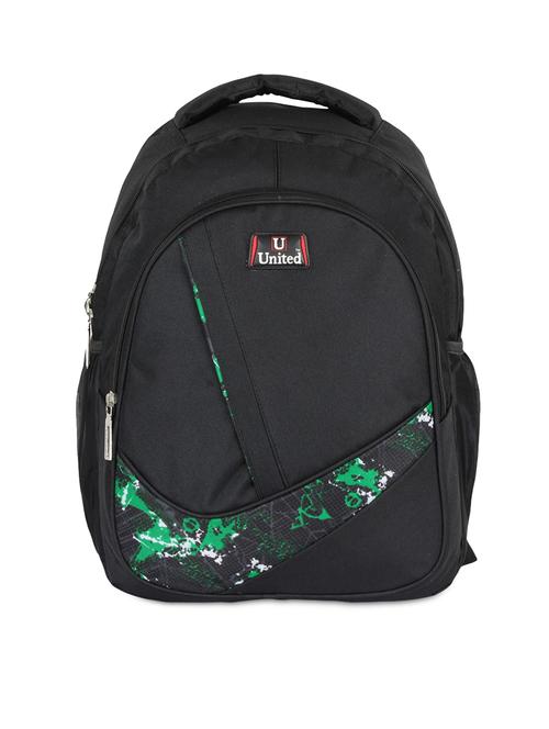 black printed waterproof backpack with laptop compartment - 9679353 - Very Small Image - 1