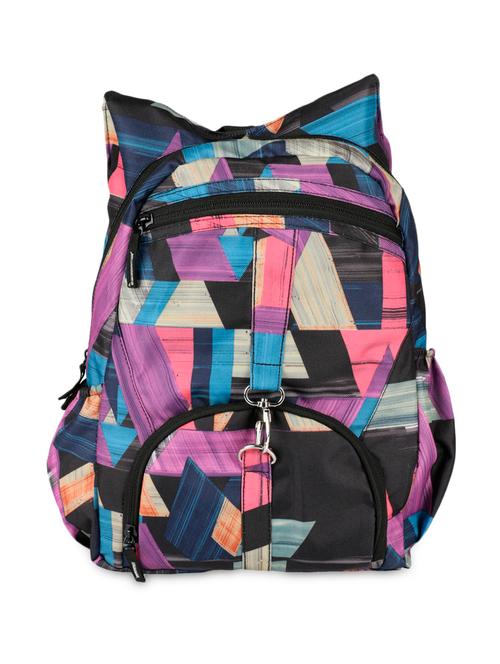multicoloured printed polycoated backpack - 9679421 - Very Small Image - 1