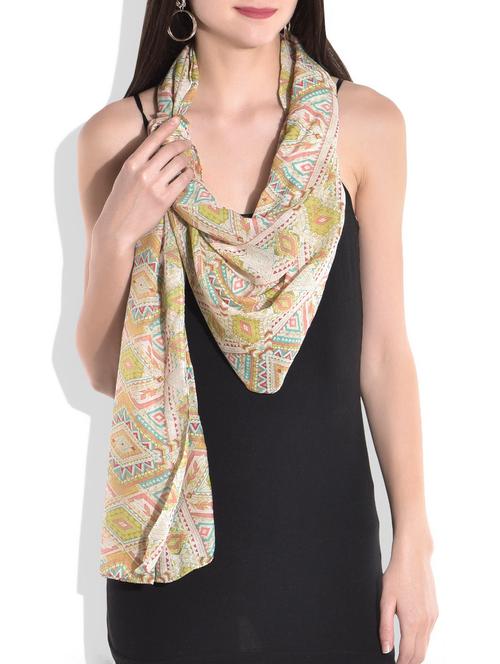 multicolored cotton tribal scarf - 9686275 - Very Small Image - 1