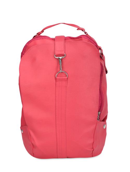 solid pink faux leather backpack - 9686630 - Very Small Image - 1