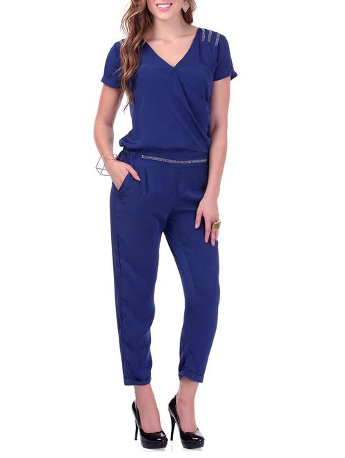 studded blue party jumpsuit - 9687289 - Very Small Image - 1