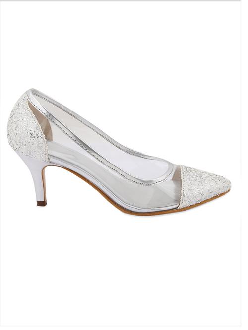 silver shimmery faux leather pumps - 969103 - Very Small Image - 1