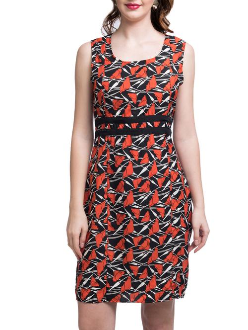  multi colored floral printed  sheath dress - 9692499 - Very Small Image - 1
