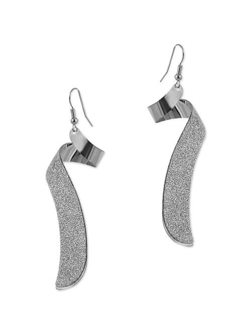 silver twisted contemporary earrings - 9693580 - Very Small Image - 1