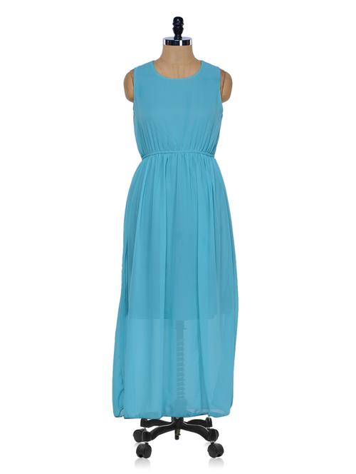 sky blue maxi dress - 970009 - Very Small Image - 1