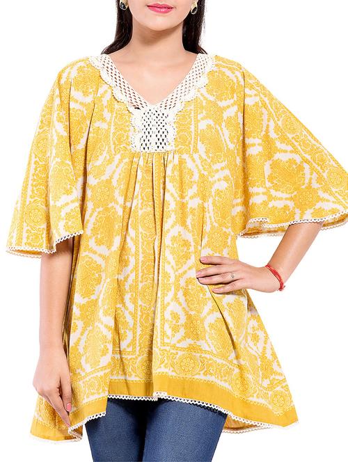 lace detail v-neck kaftan tunic  - 9703883 - Very Small Image - 1