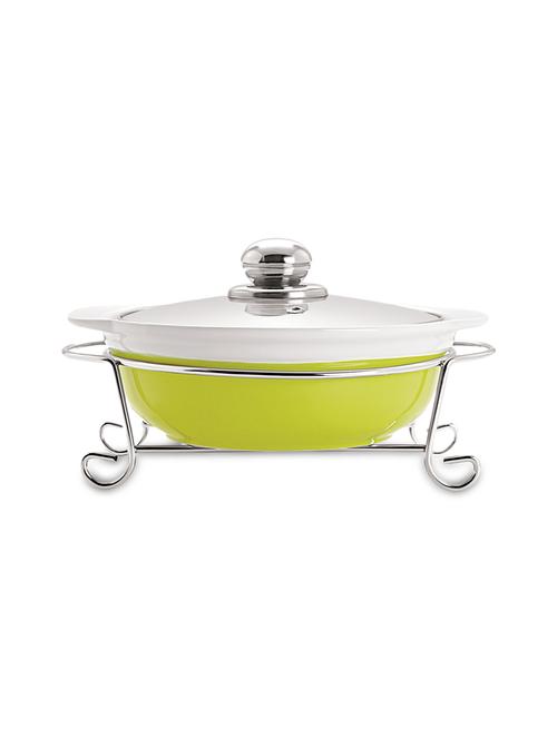 lime green glass casserole with stand- 1000 ml - 9707540 - Very Small Image - 1