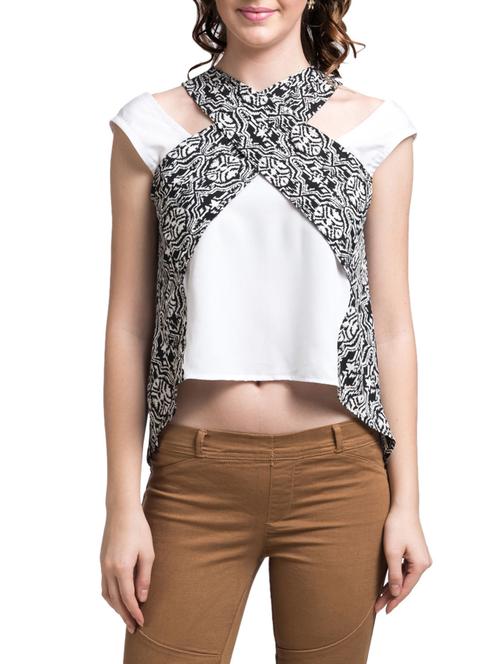 solid white criss-cross top - 9717634 - Very Small Image - 1