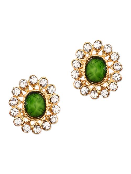 green oval earrings - 9719376 - Very Small Image - 1