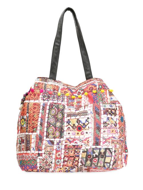 pom-pom printed handbag - 972291 - Very Small Image - 1