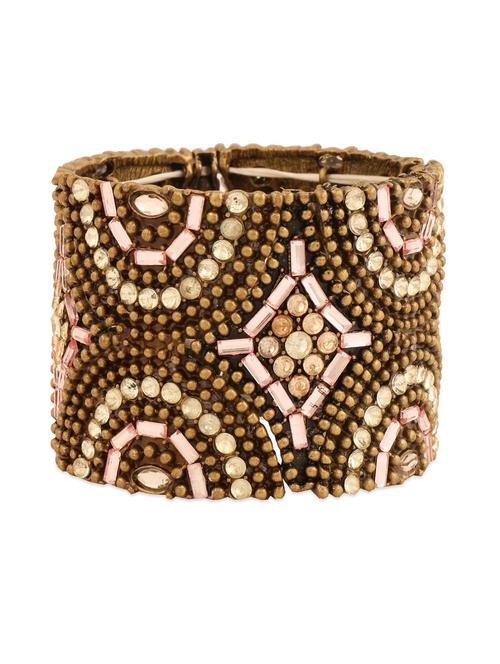 broad crystal studed strachable bangle - 972393 - Very Small Image - 1