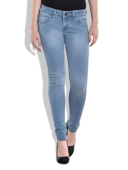 light blue slim fit denims - 9724395 - Very Small Image - 1