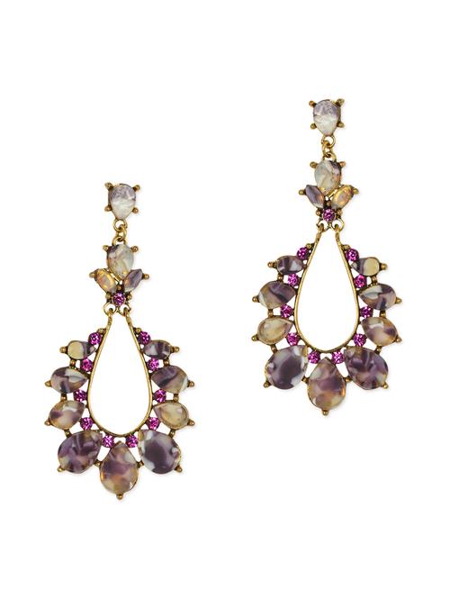 aaishwarya charming long drop stone earrings - 972470 - Very Small Image - 1