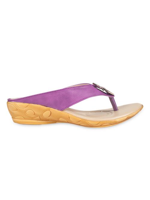 Purple Slip-On Heel Sandal - 9730043 - Very Small Image - 1