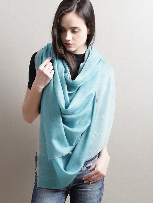 sky blue pashmina shawl - 9732672 - Very Small Image - 1