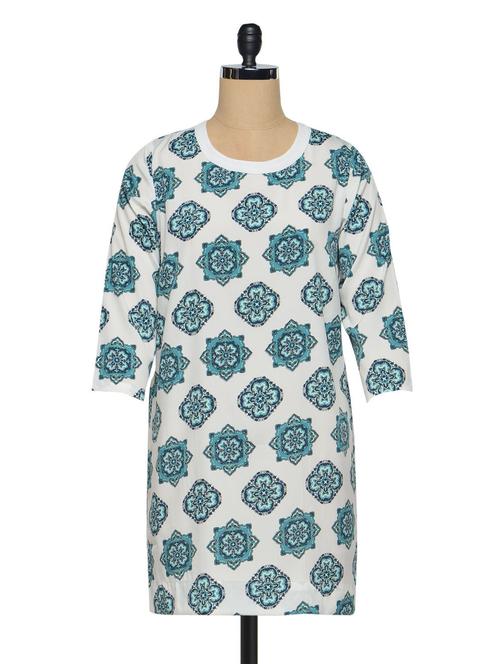 Multicolored  Printed Tunic - 974877 - Very Small Image - 1