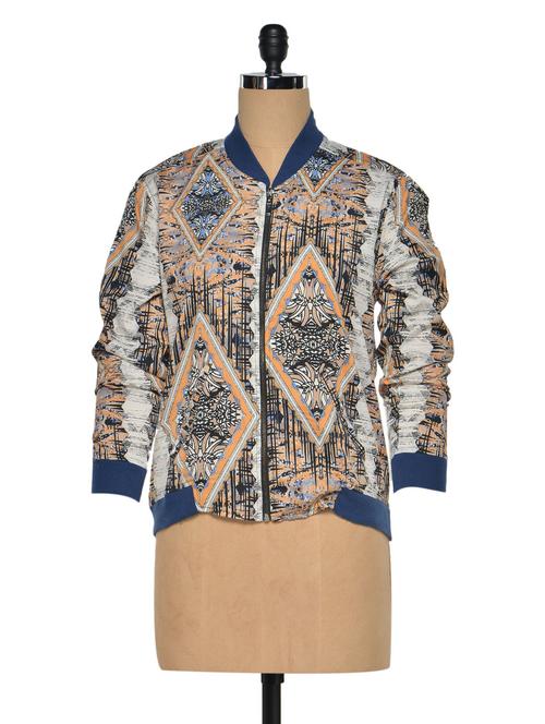 abstract printed bomber jacket - 974987 - Very Small Image - 1