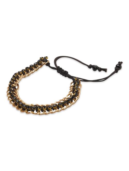 rhinestone studded chain bracelet - 9761994 - Very Small Image - 1