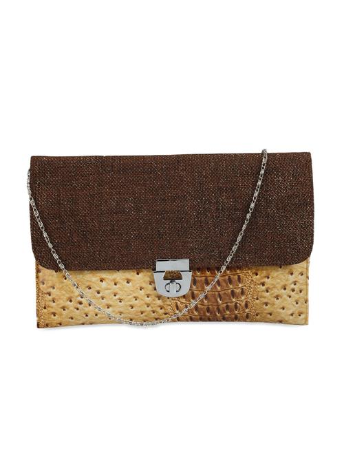 multi textured leatherette chain clutch - 976413 - Very Small Image - 1